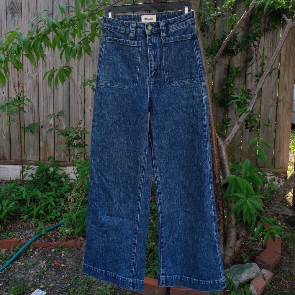 Rolla’s High Rise Wide Leg Sailor Jeans